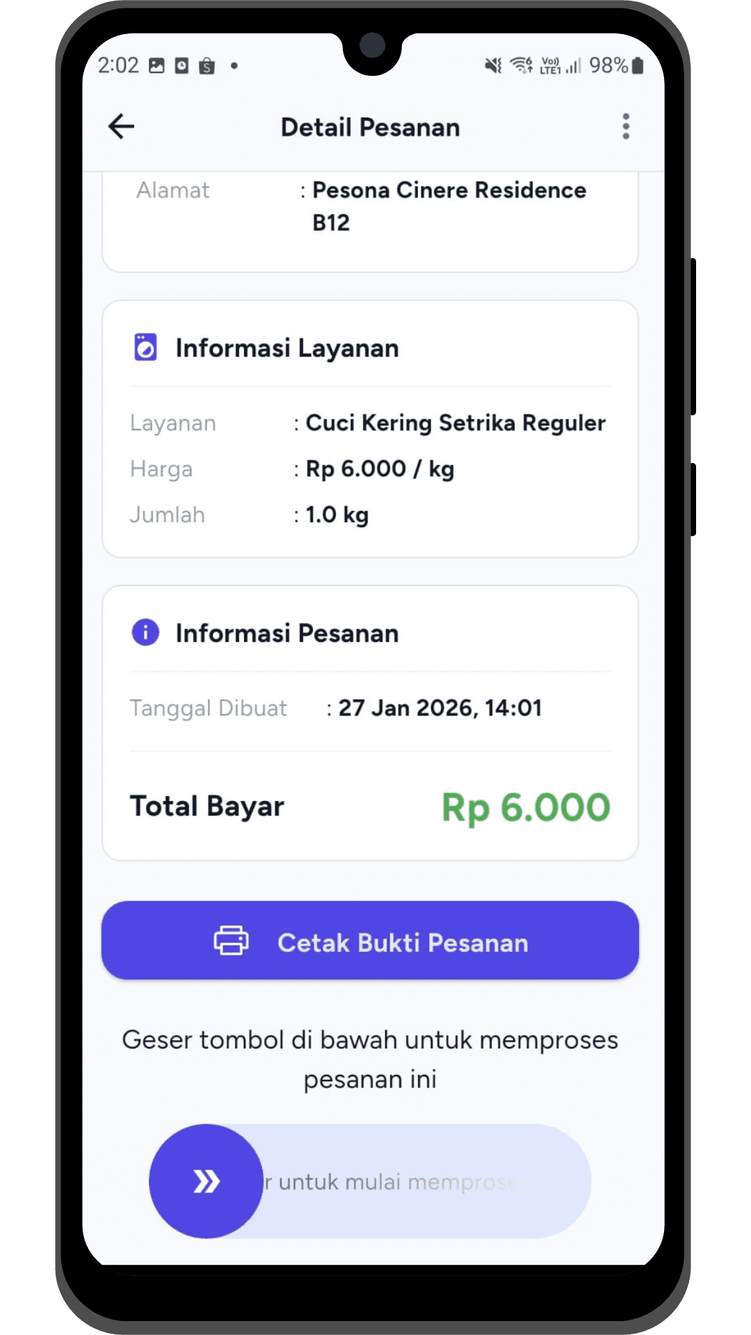 Kelola Status Pesanan